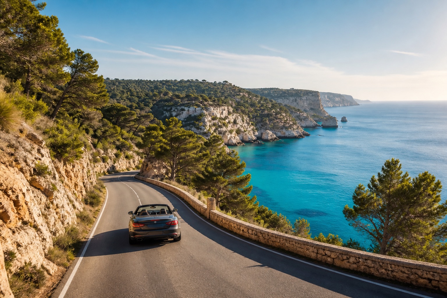 Carretera junto al mar, inspiración para una escapada a Mallorca